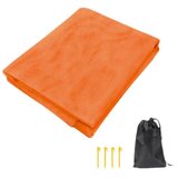 Smania prenosna podloga za na plažo relaxnow - oranžna, odporna na pesek (200 × 200 cm) | Shoptok.si