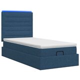  Krevet od pjene s madracem i LED-om Plava 100 x 200 cm Tkanina - Plava 100 x 200 cm Dizajn linija | shoptok.hr