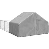vidaXL Vanjska kućica za pse sa stazom 6x3x1,9 m pocinčani čelik | shoptok.hr