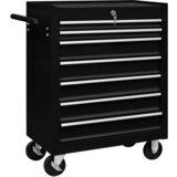  Voziček za orodje s 7 predali črn | Shoptok.si