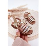 Boto Girls Children Sandals Made Of Eco Leather Golden Mariana | Shoptok.si