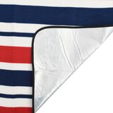  Deka za piknik sklopiva crvena plava pruga 200x200cm baršunasta | shoptok.hr