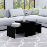 vidaXL Komplet klubskih mizic črn 100x48x40 cm iverna plošča Cene
