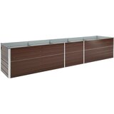 vidaXL Visoka greda pocinkano jeklo 400x80x45 cm rjava | Shoptok.si