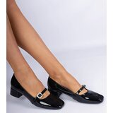 Gemre Black elegant pumps adorned with rhinestones Elifat | ePonuda.com
