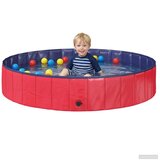  Zložljiv bazen za pse Rdeča in modra Ø 160 x 30 cm PVC, (5000207874) | Shoptok.si