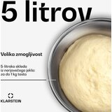Klarstein bella evo/bella pico zdjela za miješanje | nehrđajući čelik | 5 litara | 0,6 kg tijesta | pogodna za perilicu posuđa | shoptok.hr
