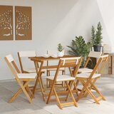  Vanjske bistro stolice 6 pcs Krem bijela 40 x 53 x 80 cm | shoptok.hr