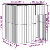  za pse s krovom svjetlosiva 165 x 153 x 181 cm čelična | Eponuda.ba