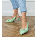 D/CEO Green low-heeled pumps with a bow Berlona | Shoptok.si