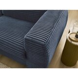 Bobochic Paris Temno modra sedežna garnitura za spanje/raztegljiva iz rebrastega žameta 240 cm Hugo – | Shoptok.si