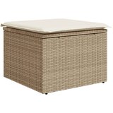 Maison Chic Vrtni stolček - Vrtni stoli z blazino bež 55x55x37 cm poli ratan JS811, (21878186) Cene