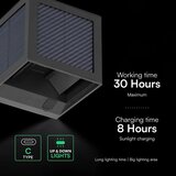  LED solarno zidno svetlo sa senzorom, LED/9W/3,7V, 3000/4000/6000K, IP65, 2600mAh, crna | Eponuda.com
