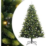 vidaXL Umjetno uspravno božićno drvce s 300 LED dioda Zelena 240 cm | shoptok.hr