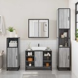  2-dijelni set kupaonskog namještaja siva boja hrasta drveni | shoptok.hr