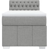  Krevet s oprugama i madracem svjetlosivi 100x200 cm od tkanine | shoptok.hr