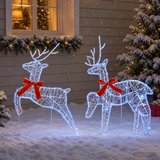  Božićni irvas 2 kom. 40 LED lampica Plava 43 x 19 x 65 cm | shoptok.hr