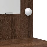  Set toaletnog stola s LED svjetlom crni hrast inžinjerska drvena konstrukcija | shoptok.hr