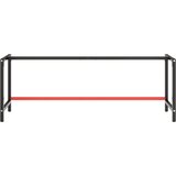  Okvir za radni stol mat crni i mat crveni 220x57x79 cm metalni | shoptok.hr