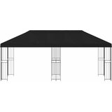 Paviljon s bočnim stranama 6 x 3 m Crna Poliester i čelik 190 | shoptok.hr