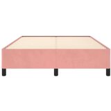 vidaXL Posteljni okvir roza 140x190 cm žamet | Shoptok.si