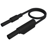 SKS Hirschmann MAL S WS-B 50/2\,5 sw varnostni merilni kabel 4 mm varnostna vtičnica 4 mm varnostni vtič\, z možnostjo zlaganja 50 cm črna 1 kos, (20423299) Cene