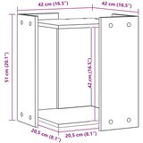  Kutija z mačji pijesak boja hrasta 42x42x51cm konstruirano drvo | Eponuda.com