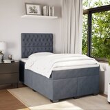  Krevet box spring s madracem tamnosivi 120 x 190 cm baršun | shoptok.hr