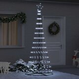 vidaXL LED božično drevesce Hladno bela 138.5 x 138.5 x 399 cm Kovina | Shoptok.si