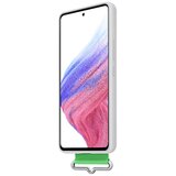 Samsung galaxy A53 5G silikonski ovitek s paščkom, bel | Shoptok.si