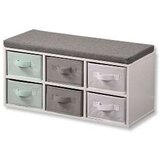 Kesper KSP17729 DEČIJA KLUPA SA FIOKAMA 33X68X29,5CM BELO SIVA | Eponuda.com