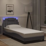  Okvir kreveta Viana s LED-om bez madraca sivi 90 x 190 cm | Eponuda.com