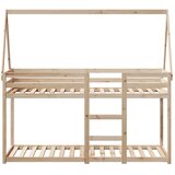 Krevet na kat s krovom 80 x 200 cm od masivne borovine | shoptok.hr