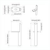  Noge namještaja 12 pcs Crna 66 x 36 x 160 mm Željezo | shoptok.hr