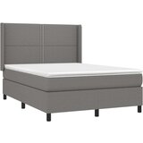  Box spring s madracem LED tamnosivi 140x190 cm tkanina | shoptok.hr