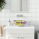 vidaXL Nadpultni umivalnik večbarven okrogel Φ41x14 cm keramika | Shoptok.si