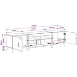  5-dijelni LED TV ormarić Crna Konstruirano drvo - Crna 81 cm | shoptok.hr