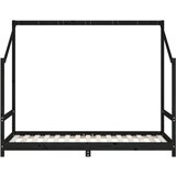  Za dječji krevet crni 90 x 190 cm od masivne borovine | shoptok.hr