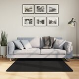 vidaXL Tepih HUARTE kratkih vlakana mekani i perivi crni 120x120 cm | shoptok.hr