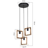 Zuma line ASZ.1678 - visilica na sajli atria 3xE27/20W/230V borovina/crna | Eponuda.com