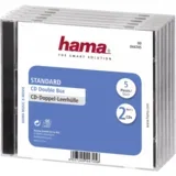 1x5 Standard CD Double Jewel Case transp/black 44745