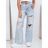 DStreet Jeansy damskie szerokie z przetarciami niebieskie | shoptok.hr