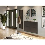 Germania Antracitno siva preklopna/stenska omarica za čevlje v hrastovem dekorju 100x83x18 cm Ameca – | Shoptok.si