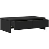 vidaXL Stalak za monitor s ladicama crni 50 x 27 x 15 cm drveni | shoptok.hr