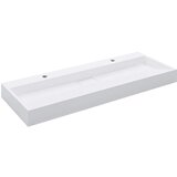 Maison Chic Umivalnik - Kopalna umivalnik - Lavabo 120x46x11 cm mineralna litina/marmorna litina bel, (21684895) | Shoptok.si