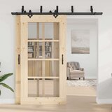 vidaXL Pribor za klizna vrata 213,5 cm čelični crni | shoptok.hr