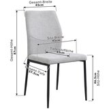 XXXL Stol Augusta, Siva | Shoptok.si