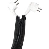 Logilink Cable sleeve Zipper, Polyester, OD: 30 mm, black, 2 m, KAB0047