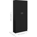 Ormarić za knjige crni 82,5 x 30,5 x 185,5 cm od iverice | shoptok.hr