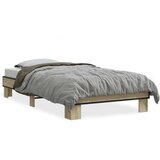 vidaXL Okvir za krevet boja hrasta 90x190 cm konstruirano drvo i metal | shoptok.hr